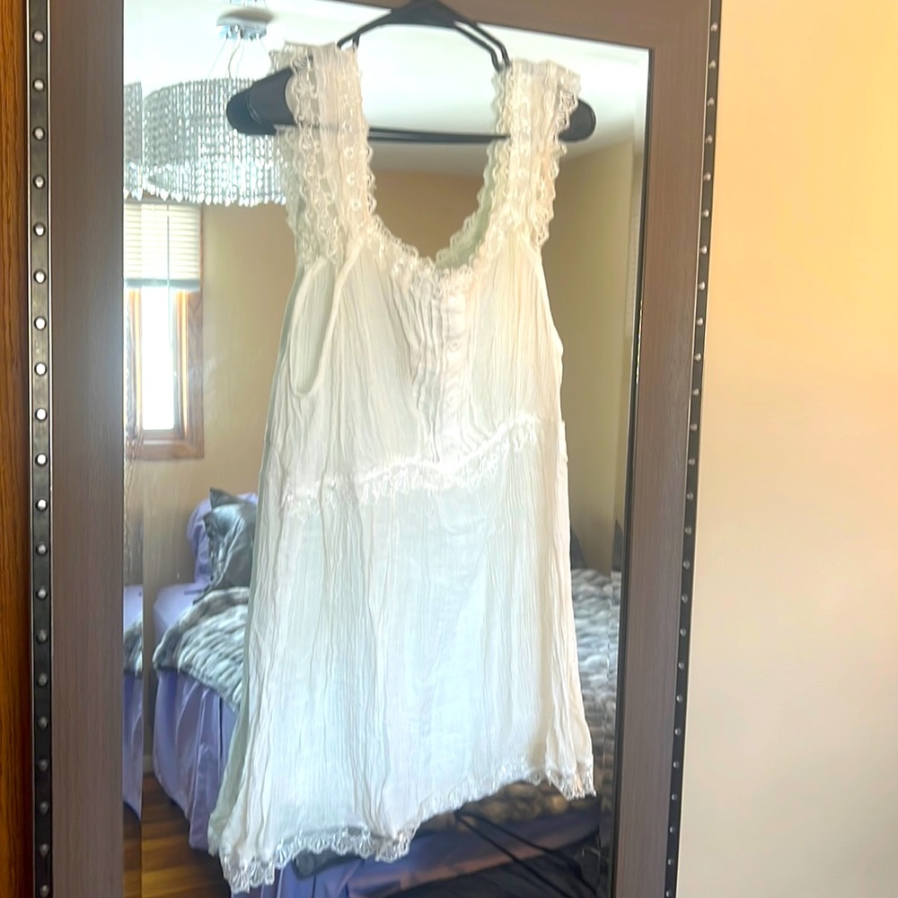 Simply Irresistible, Cream Lace Tank Too, 65% Cotton, 35% Polyester